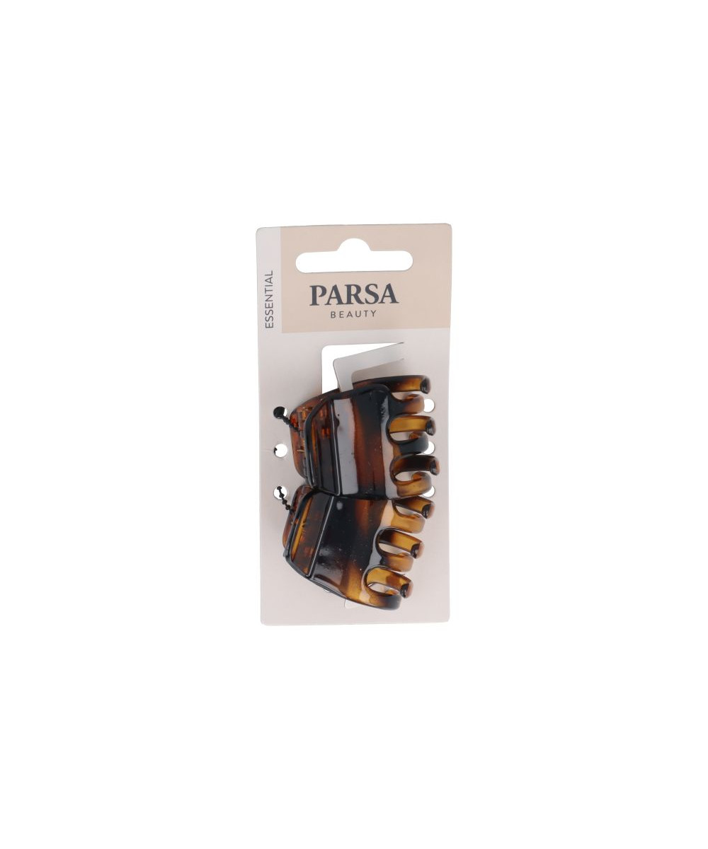 PARSA ESSENTIAL plaukų žnyplės, vidutinio dydžio, blizgi ruda sp., 2 vnt.
