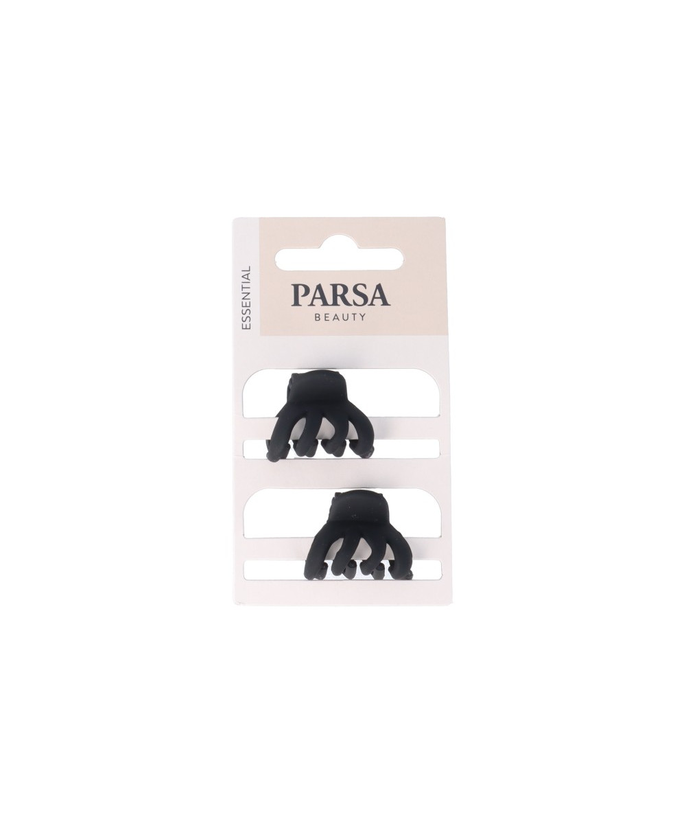 PARSA ESSENTIAL plaukų žnyplės, matinė juoda sp., 2 vnt.