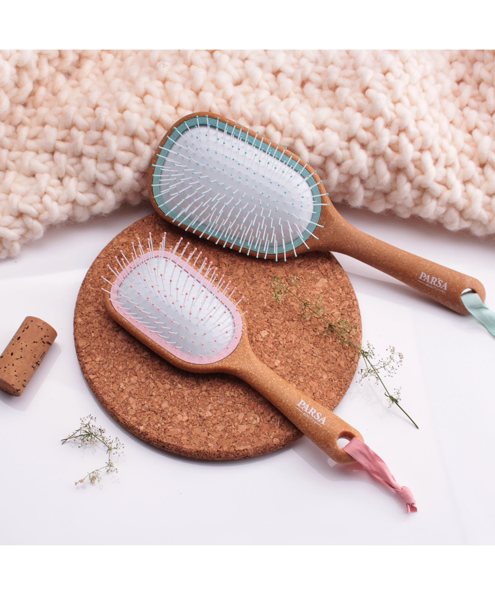 PARSA NATURE LOVE kamštinis plaukų šepetys, mažas, ovalus 5