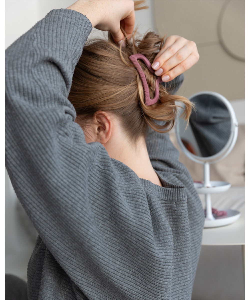 PARSA HAIR HERO COZYSTY plaukų žnyplės su satinu, rožinė sp. 2