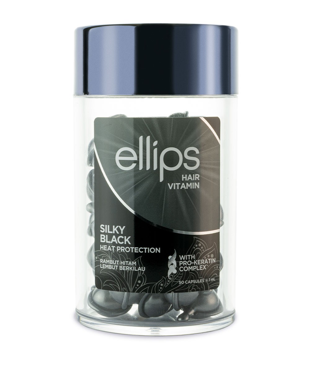 Наносимые на волосы витамины ELLIPS "Silky Black Pro Keratin"