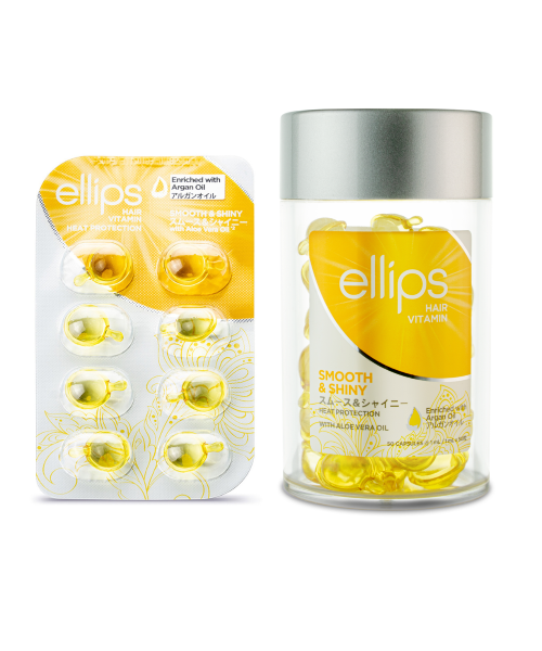 ELLIPS „Smooth & Shiny“ vitamīni matu apjoma palielināšanai